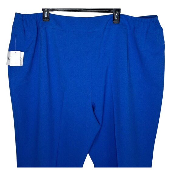 Kasper Womens Plus Size 24W Royal Blue Straight-Leg Pants - Picture 11 of 14